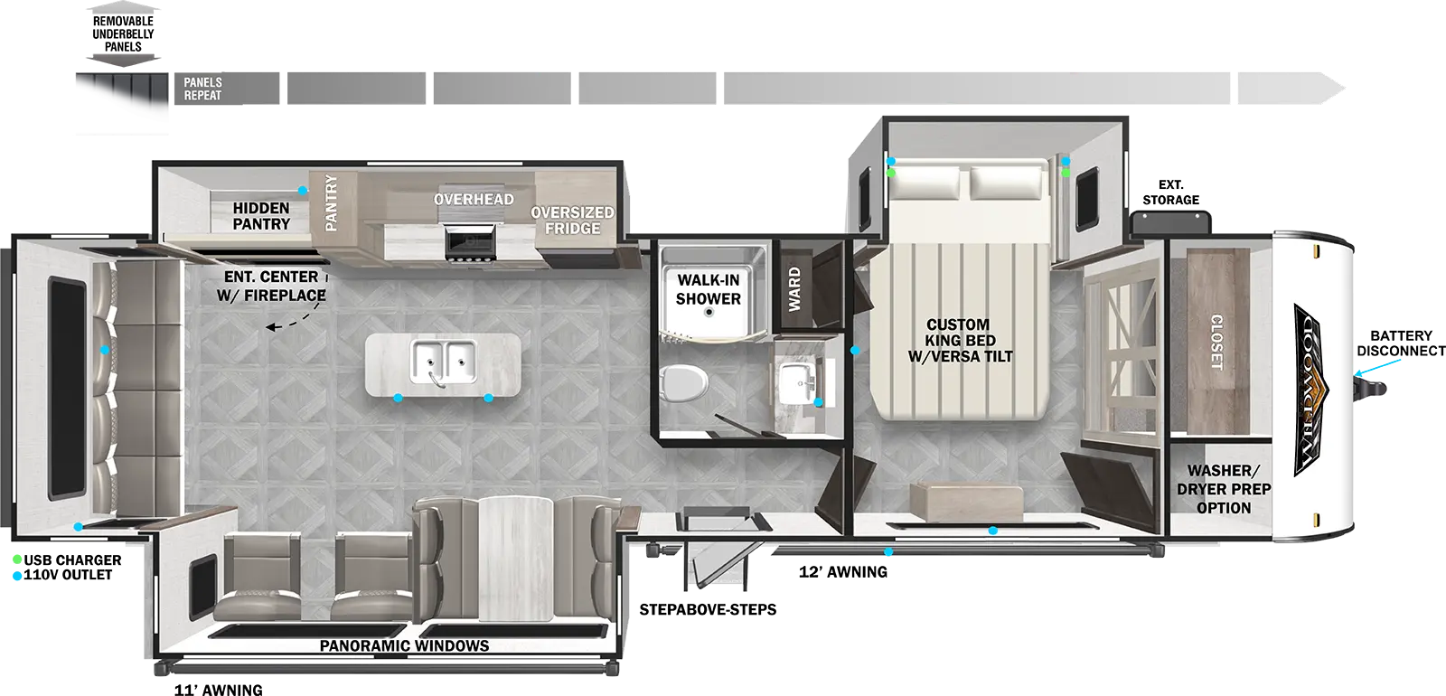 Wildwood 32RET Floorplan